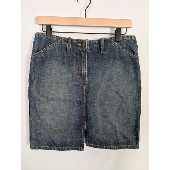 J. Crew Dresses & Skirts - VTG J Crew Denim Skirt 6/8 Medium‎ Low Rise 90s Paris Hilton Y2K